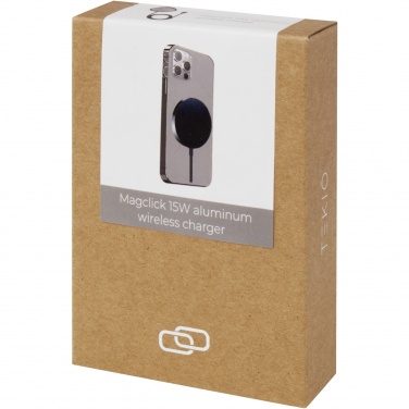 Logotrade liikelahja mainoslahja kuva: Magclick 15 W:n alumiininen langaton laturi